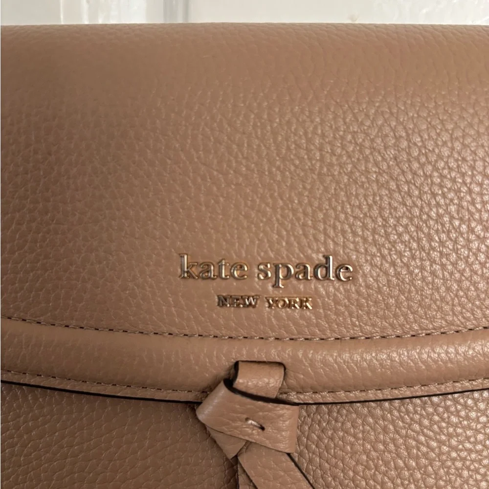 Kate Spade Crossbody Bag - Adjustable Chain Strap - Brown Pebbled Leather - NWOT - Picture 3 of 7